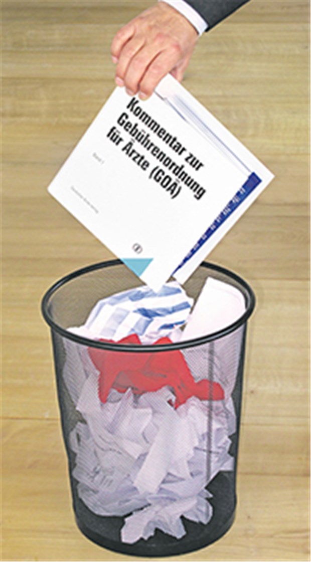 Gerangel um Öffnungsklausel geht weiter Landet sicherlich nicht im Papierkorb: die GOÄ. Vielleicht aber die Öffnungsklausel?