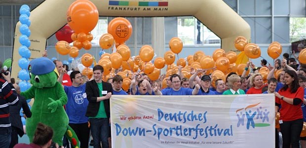 Sport, Stolz und Spaß Laufen, Tennis oder Judo: Für jeden der 550 Sportler war beim Down-Sportlerfestival in Frankfurt etwas geboten.