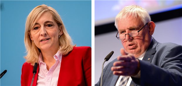 Ließen beim Krankenhaustag in Düsseldorf gemeinsame und strittige Positionen zum Krankenhausreformanpassungs-Gesetz erkennen: Bundesgesundheitsministerin Nina Warken und NRW-Gesundheitsminister Karl-Josef Laumann.