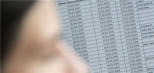 Corona-Nachverfolgung: Ab wann droht der Kontrollverlust? Liste von Kontaktpersonen von positiv auf das Coronovirus getesteten Menschen – den Gesundheitsämtern fällt es immer schwerer, alle Kontakte nachzuvollziehen.