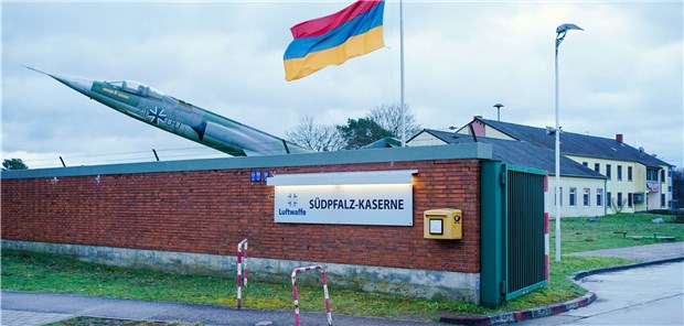Eine Kaserne als Corona-Quarantänestation Luftwaffenstützpunkt Germersheim in Rheinland-Pfalz