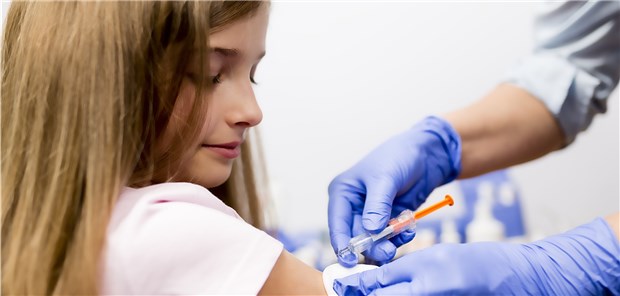 Nach HPV-Impfung weniger Zervixläsionen Mädchen im Alter zwischen 9 und 14 Jahren wird HPV-Schutz empfohlen.