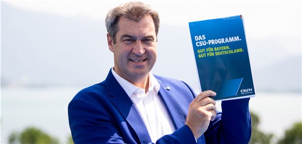 CSU will Treiber der E-Patientenakte sein Markus Söder (CSU), Ministerpräsident von Bayern und CSU-Vorsitzender, hält nach der Klausur des CSU-Vorstands während einer Pressekonferenz das Wahlprogramm der Partei in den Händen. In Sachen Gesundheit setzt die CSU auf mehr Digitalisierung.