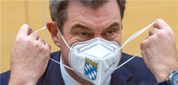 Söder will „kompletten Lockdown“ für knapp drei Wochen Maske auf und durch: Bayerns Ministerpräsident Markus Söder.
