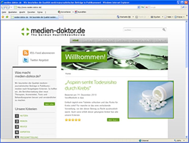 Medizinberichterstattung unter die Lupe genommen Medizinjournalismus besser machen - das will das Portal medien-doktor.