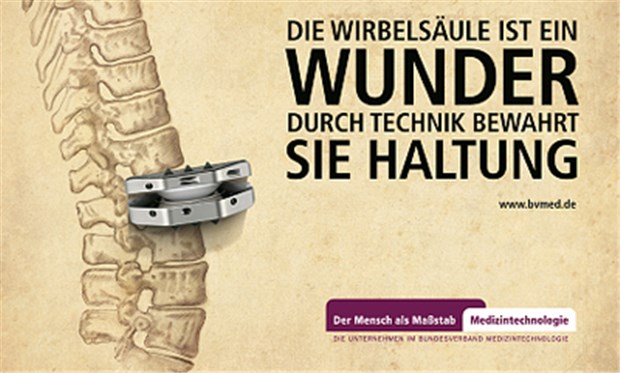 Kampagne soll MedTech-Image aufpolieren Medizintechnik, die hilft und begeistert - Motiv der BVMed-Kampagne. © BVMed