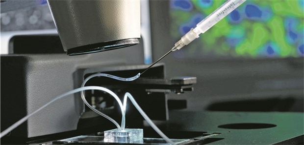 EU-Gelder sollen Organ-Imitate vorantreiben Mikrophysiologisches Organ-on-a-Chip-System im Labor.