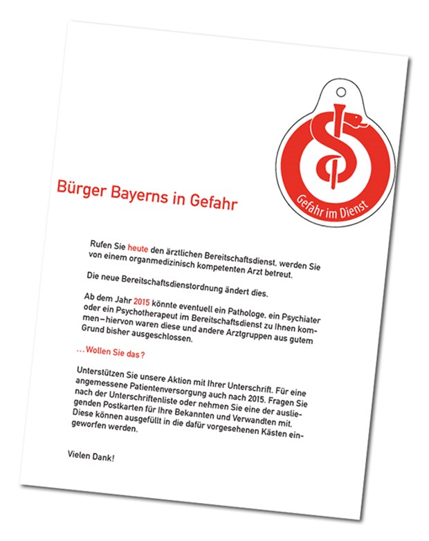 Psychotherapeuten nicht gerüstet Mit einer Unterschriftensammlung und Postkarten wollen sich Bayerns Psychotherapeuten gegen die neue Bereitschaftsdienstordnung wehren.