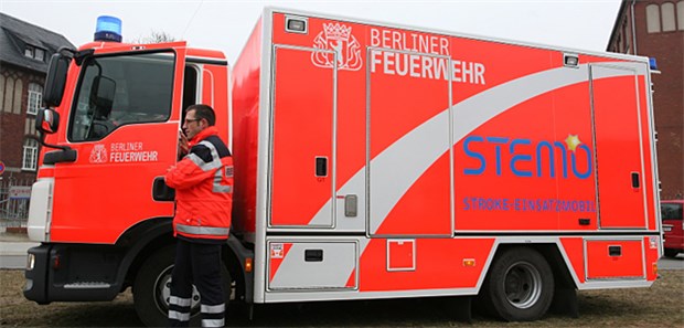 STEMO beschleunigt Lysestart Mobil gegen Schlaganfall: STEMO bewährt sich in Berlin.