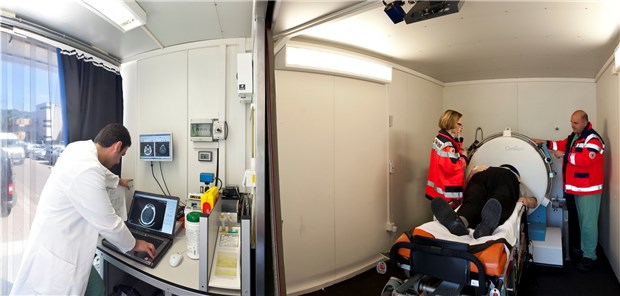 Mobile Stroke Units, hier eine Einheit aus dem Saarland, besserten einer Studie zufolge die Behandlungsergebnisse im Vergleich zur konventionellen Behandlung.
