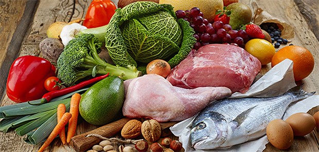Ernährungsfanatiker haben oft eine Essstörung Mögliche Zutaten für eine Paleo-Diät.