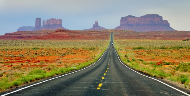 Freie Fahrt für die amerikanische Wirtschaft Monument Valley: Die Stimmung für US-amerikanische Unternehmen hellt sich auf.