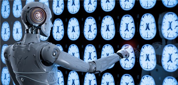 Der Arzt steht über der Künstlichen Intelligenz Muster auf Basis des Maschinellen Lernens erkennen, ist eine Stärke, die Künstliche Intelligenz zum Beispiel bei der Diagnostik einbringen könnte.