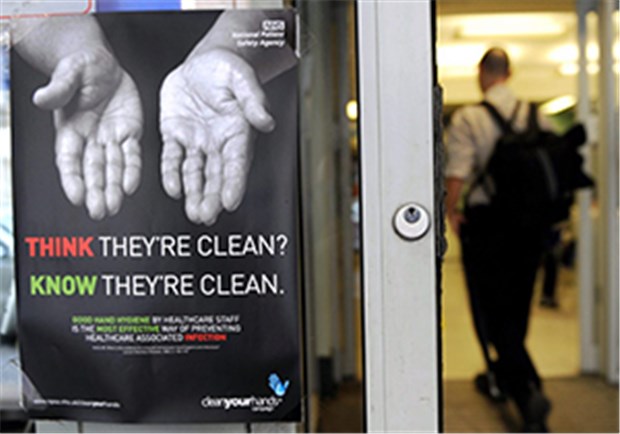 Britische Kliniken schlagen Alarm: Grippe gefährdet Versorgung NHS-Werbung gegen die Grippe in London: Die Influenza-Welle sorgt derzeit für Versorgungsengpässe auf der Insel.
