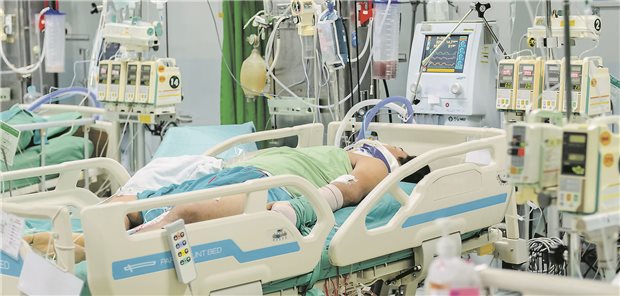 Patient auf der Intensivstation