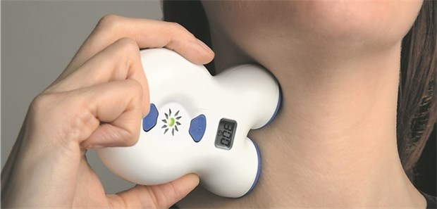 Nervenstimulation am Hals lindert Migräne Nervenstimulation: In der Studie wurde das Gerät gammaCore (Hersteller: Desitin) eingesetzt.