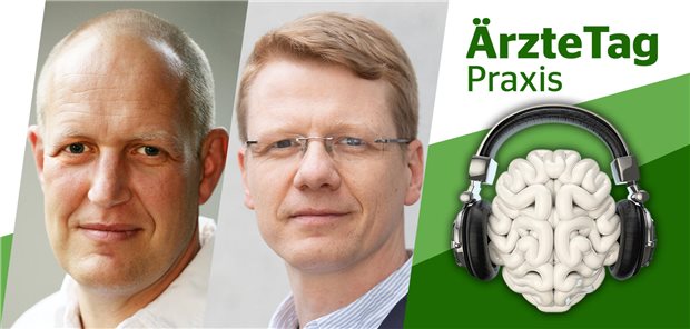 Netzvorstandsvorsitzender Dr. Jürgen Flohr (l.) im Gesundheitsnetz Leipzig und Netzmanager Sebastian Klein: Praxen werden überrannt von Patientinnen und Patienten. Eine bessere Steuerung wäre nach ihrer Ansicht wichtig – und „dabei starten wir nicht bei null“.