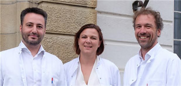 Trio leitet künftig Harlachinger Neurologie Neues Chefarzt-Trio: Dr. Dennis Dietrich, Dr. Elisabeth Fran und Dr. Gordian Hubert. (von links)