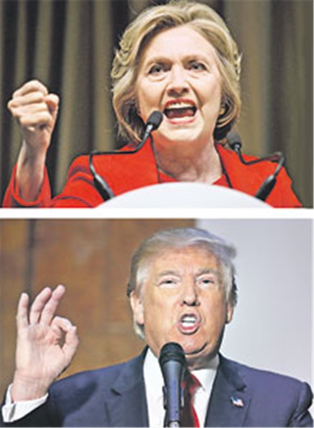 Expertin gegen Ahnungslosen Nicht nur gesundheitspolitisch weit voneinander entfernt: Die Demokratin Hillary Clinton und der selbst bei Republikanern umstrittene Donald Trump.