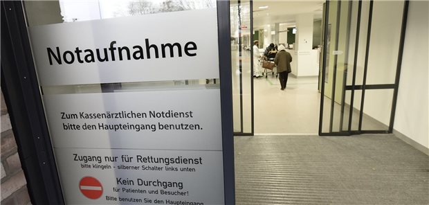 Eine Notaufnahme von außen