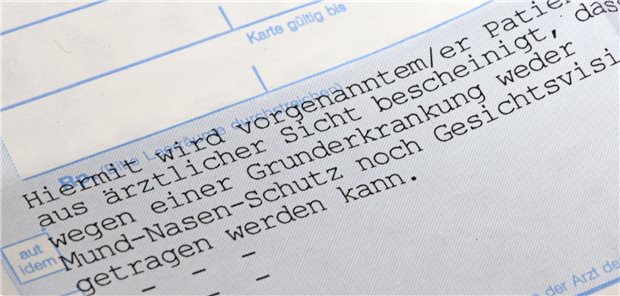 Berufsrechtsverstöße in Thüringen: Jeder zweite Hinweis hat mit Corona zu tun Oft heikles Thema: Ärztliche Befreiung vom Mund-Nasen-Schutz.