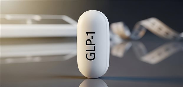 Tablette, auf der GLP-1 steht