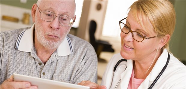 Patienten können ihr Befinden digital monitoren und mit einem Arzt besprechen.