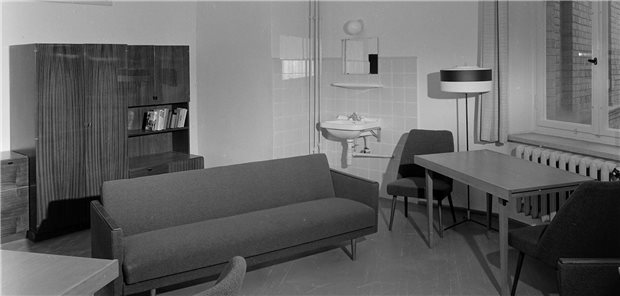„Seelenarbeit im Sozialismus“ wird weiter erforscht Patientenzimmer in der Klinik für Psychiatrie und Neurologie Jena aus dem Jahr 1958