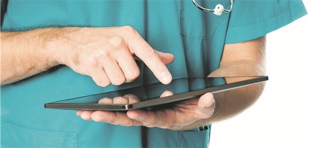 Digitalisierung bringt Praxen und Kliniken näher zusammen Per Fingertipp in die Praxis? In Zukunft werden Patientendaten über die Patientenakte sehr schnell einrichtungsübergreifend verfügbar sein.