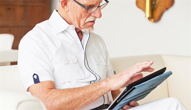 Kommt die Sprechstunde per Smartphone? Per Touchscreen können Patienten unter anderem täglich ihre Symptome mitteilen.