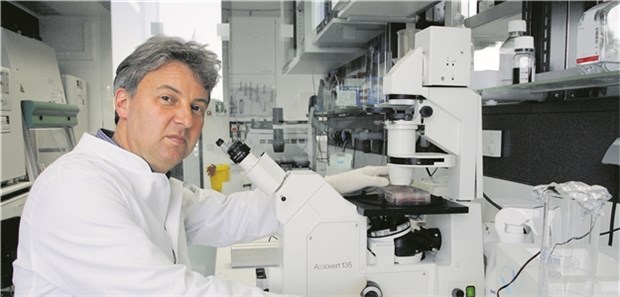 Stammzellgesetz – Bremse für Forscher? Polizeischutz braucht er heute nicht mehr: Professor Oliver Brüstle vom Institut für Rekonstruktive Neurobiologie an der Universität Bonn erhielt 2002 die erste Genehmigung zur Forschung an humanen embryonalen Stammzellen.