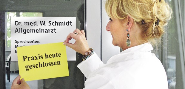 Protest und Praxisschließungen "Praxis heute geschlossen" - so ein Schild wird nach Auskunft der Allianz der Ärzteverbände am Mittwoch an vielen Praxistüren kleben.