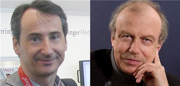Professor Bernhard Schwaab (li.), Chefarzt Curschmann Klinik der Klinikgruppe Dr. Guth GmbH & Co. KG, Timmendorfer Strand. Professor Bernhard Rauch, Institut für Herzinfarktforschung Ludwigshafen.