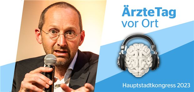 Professor Christian Schulz, Geschäftsführer Deutsche Allianz Klimawandel und Gesundheit (KLUG), erklärt im „ÄrzteTag vor Ort“-Podcast, wie Kliniken und Arztpraxen ihren CO2-Fußabdruck reduzieren können.