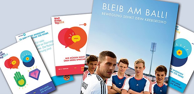 Kampf den vier Krebs-Mythen Prominente wie Fußball-Star Lukas Podolski engagieren sich für die Krebsprävention.