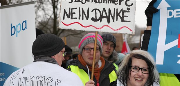 Proteste gegen die Pflegekammer – hier in Kiel im Januar 2015.