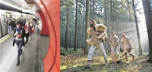 Wenn Bäume zum Wellness-Mekka werden Raus aus der Hektik – rein in die Natur. Immer mehr Menschen suchen Erholung im Wald (hier als „Steinzeitreisende“).