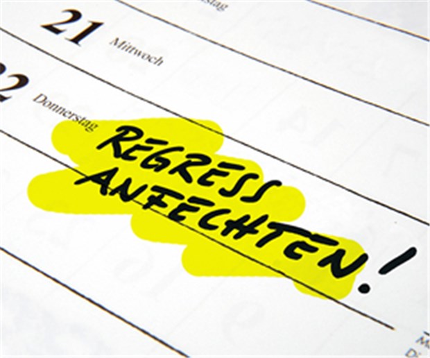 Abschaffung der Regresse fällt aus Regress anfechten: In Zukunft seltener notwendig.