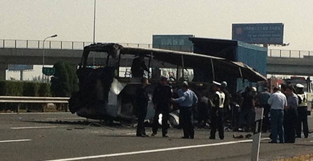 Bayerische Ärzte unter den Opfern Reisebus: verunglückt auf der Straße nach Peking.