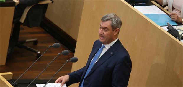 Das Foto zeigt Bayerns Ministerpräsident Markus Söder im Bundesrat.