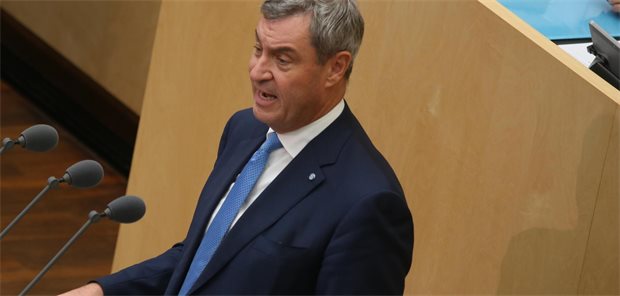 Das Foto zeigt Bayerns Ministerpräsident Markus Söder im Bundesrat.