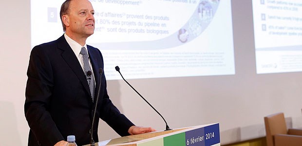 Sanofi wieder im Wachstum Sanofi-CEO Christopher Viehbacher präsentierte die Geschäftszahlen von 2013.