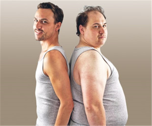 Mit 20 fett, mit 50 chronisch krank Schlank versus dick: Bei Adipositas sind die Krankenheitsraten im Verlauf des Lebens hoch.