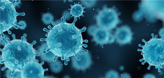 Schmatische Darstellung des Coronavirus: Delta und Omikron waren die jüngsten Variants of Concern von SARS-CoV-2.

