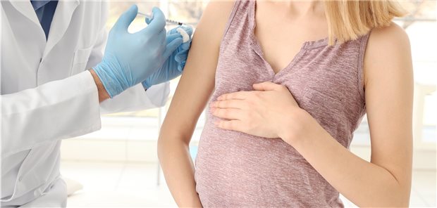 Schwangere sollten möglichst früh im 3. Trimenon gegen Pertussis geimpft werden.
