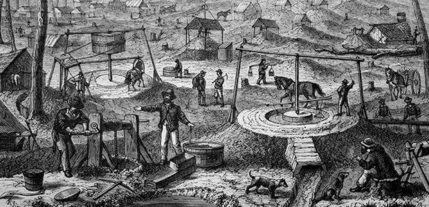 Krankenkassen im Goldrausch Sieht so der Gesundheitsfonds aus? Goldgewinnung in Australien um 1886 (Kupferstich).