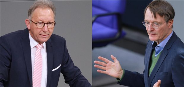 Der CDU-Gesundheitspolitiker Erwin Rüddel (li.) und Bundesgesundheitsminister Karl Lauterbach. 