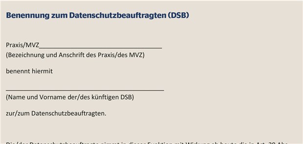 So könnte die Benennung eines Datenschutzbeauftragten formal korrekt aussehen.