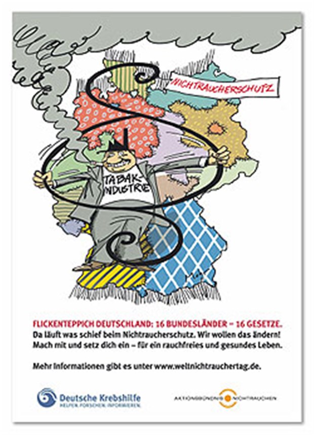 Was beim Nichtraucherschutz schief läuft So sieht das deutsche Plakat zum Welt-Nichtrauchertag 2011 aus.