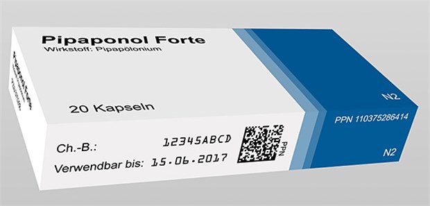 Neues Anti-Fälschungssystem soll Arzneimittel sicherer machen So sieht es aus: Der Matrix-Code ist wesentlicher Bestandteil der neuen Sicherheitsmerkmale.